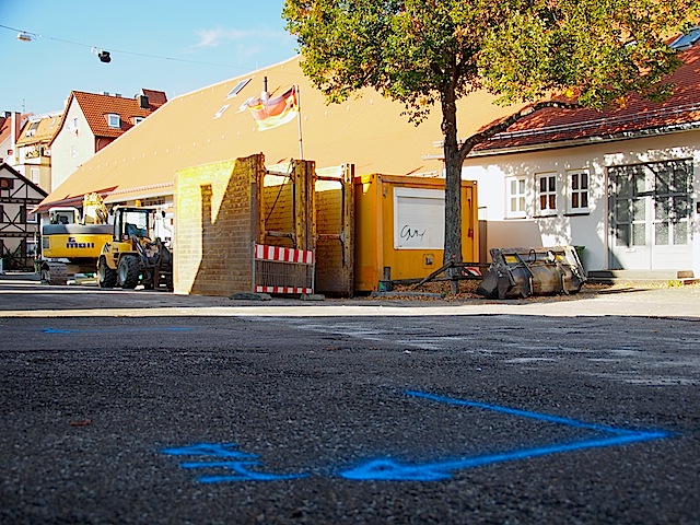 Stuttgart Wangen Platz hinter der Kelter Ulmer Straße 334 Baustelle 21.9.2015
