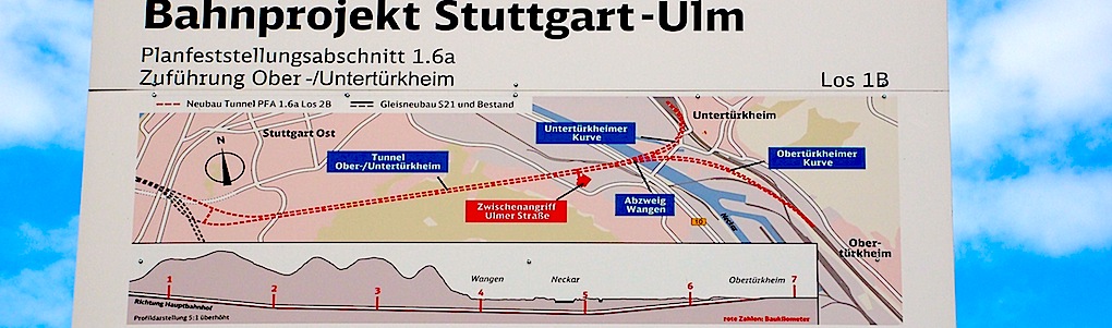 Stuttgart 21 Zwischenangriff Baustelle Ulmer Straße Stuttgart Wangen Beate-Tunnel
