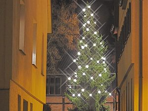 Weihnachtsbaum am Hedelfinger Feuerwehrhaus 2016