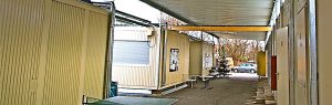 Containercamp für Flüchtlinge Ostfildern Scharnhausen