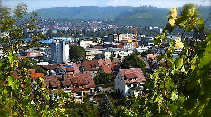 Blick von der Jägerhalde in Stuttgart Wangen zum Württemberg
