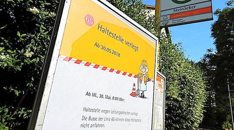 Stuttgart Riedenberg Haltestelle verlegt
