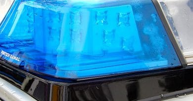 Blaulicht auf dem Dach eines Polizeifahrzeugs