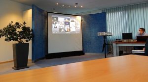 Videokonferenz im Trauraum Bezirksrathaus Sillenbuch