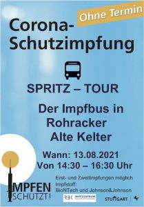 Impfbus in Rohracker am 13.8.2021