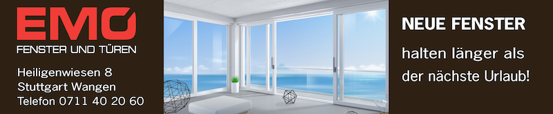 Anzeigenwerbung der Firma EMO: Neue Fenster halten länger als der nächste Urlaub!