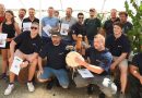 Gruppenbild der Teilnehmer am Sägewettbewerb bei der Feuerwehr Heumaden 2022