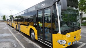 neue SSB-Busse hintereinander
