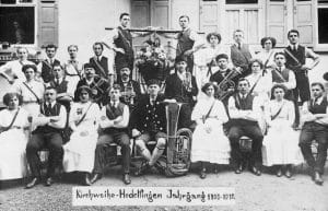 Hedelfinger Kirbejahrgang 1893 bei der Kirbe 1912