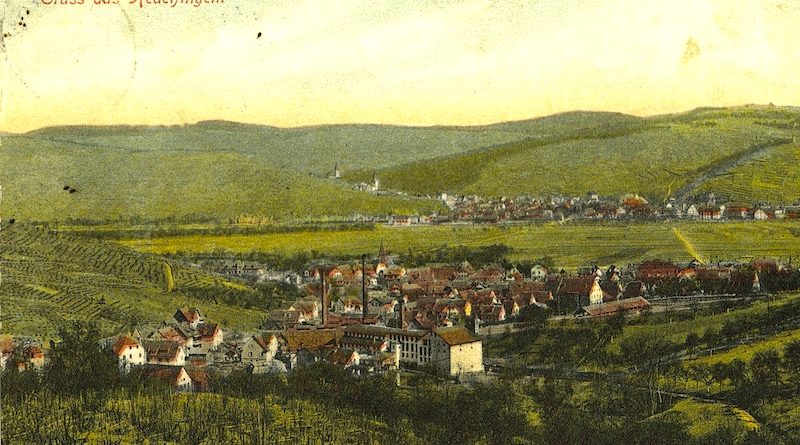 Hedelfingen-Ansucht auf einer Postkarte um das Jahr 1900