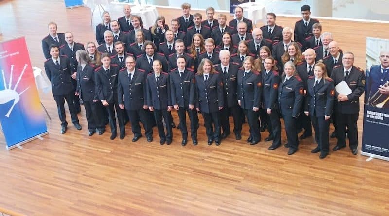 Wangener Feuerwehrmusiker beim Bundeswertungsspielen 2022 in Freiburg
