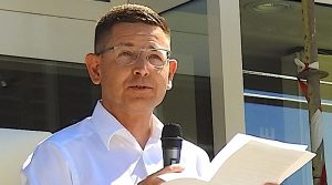 Hans Peter Klein bei der Eröffnung des Sillenbucher Sommerfests 2022