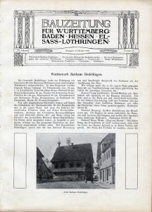 Blick in die Bauzeitung des Jahres 1909