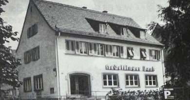 Hedelfinger Bank am heutigen Standort von Sport Groß