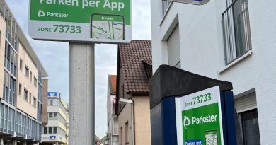 Parkscheinautomat mit Parkster App in Ostfildern