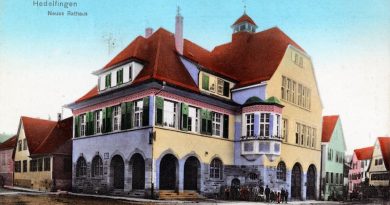 Postkartenfoto vom Rathaus Hedelfingen um 1910