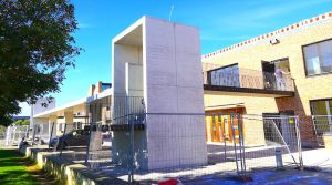 Neues Fluchttreppenhaus an der Schule im Park Ostfildern