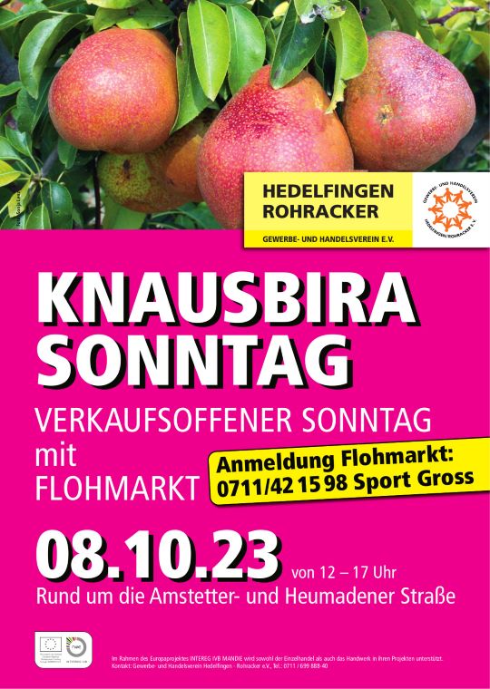 Knausbira-Sonntag am 8.102023 in Hedelfingen mit Flohmarkt