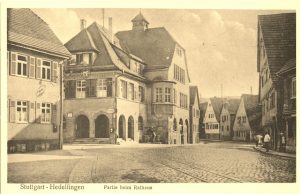 Blick auf das Rathaus Hedelfingen um 1930