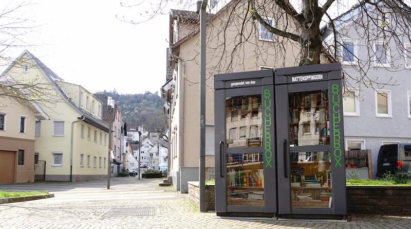 Bücherboxen am Wangener Marktplatz 21.3.2024