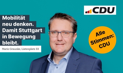 Anzeigenmotiv von Mario Graunke, CDU, zur Kommunalwahl 2024