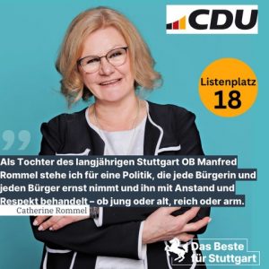 Anzeige zur Kommunalwahl von Catherine Rommel, CDU
