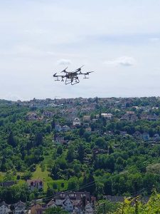 Drohne über Hedelfinger Weinbergen
