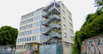 Leerstehendes Bürogebäude an der Inselstraße 33 in Wangen