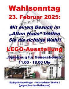 Legoausstellung am 23.2.2025 im Alten Haus in Hedelfingen