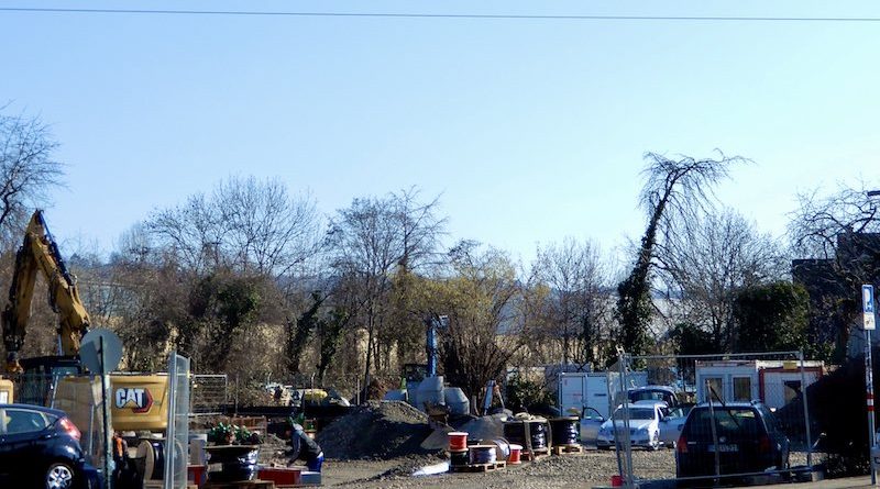 Bauarbeiten auf dem Grundstück Wasenstraße 34 in Wangen