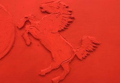 Stuttgarter Wappentier in rot
