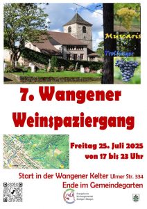 Ankündigung 7. Wangener Weinspaziergang am 25.7.2025