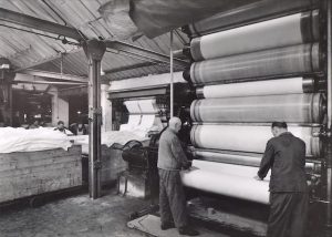 Bleichen von Stoffen um 1960