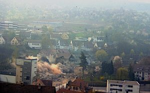 Sprengung der Bleicherei 1980