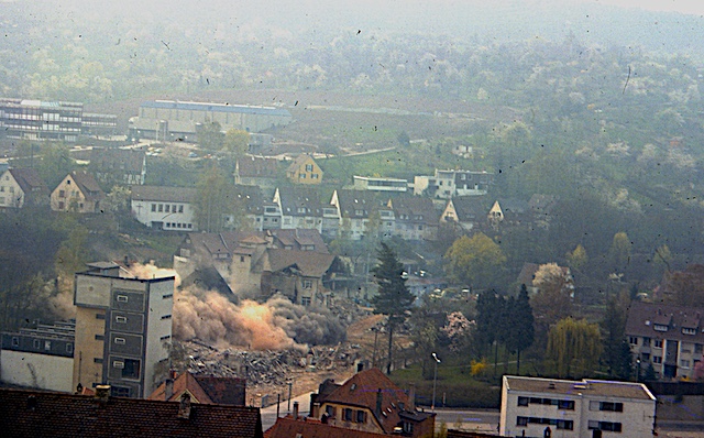 Sprengung der Bleicherei 1980