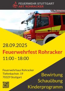 Werbung fürs Feuerwehrfest in Rohracker