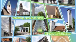 Karte mit Kirchen Ostfilderns 2025