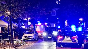 Einsatzfahrzeuge auf der Ulmer Straße am 27.10.2025