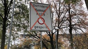 Hinweis auf die Sperrung der K 1218 ab 27.10.2025