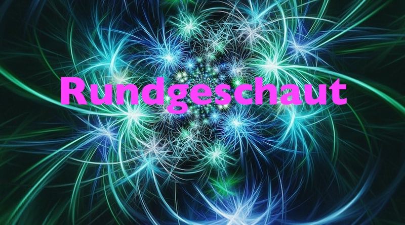 Feuerwerk mit eingebautem Schriftzug „Rundgeschaut”