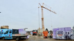 Blick auf die Baustelle an der Brunnwiesenstraße in Ruit am 4.2.2026