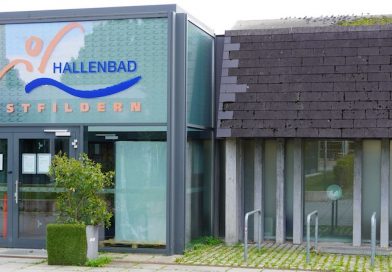 Eingangsseite des Hallenbads in Ostfildern-Nellingen