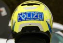 Helm eines Polizeimotorradfahrers