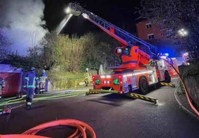 Nächtlicher Löscheinsatz der Feuerwehr in Wangen am 18.3.2026