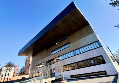 Blick auf das Stadthaus im Scharnhauser Park