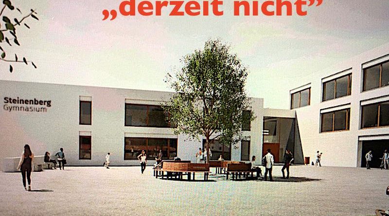 Entwurf für Gymnasium am Steinenberg mit Zusatz „derzeit nicht”