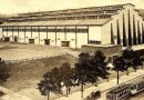 Stadthalle Stuttgart als historisches Postkartenmotiv