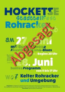 Absage Rohracker Hocketse