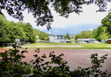 Blick vom Parkplatz auf die Dürrbachwiese in Hedelfingen