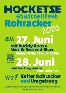 Ankündigung Rohracker Hocketse am 27. und 28.6.2026